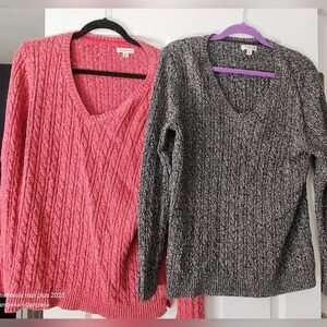 2 Croft and Barrow Sweaters